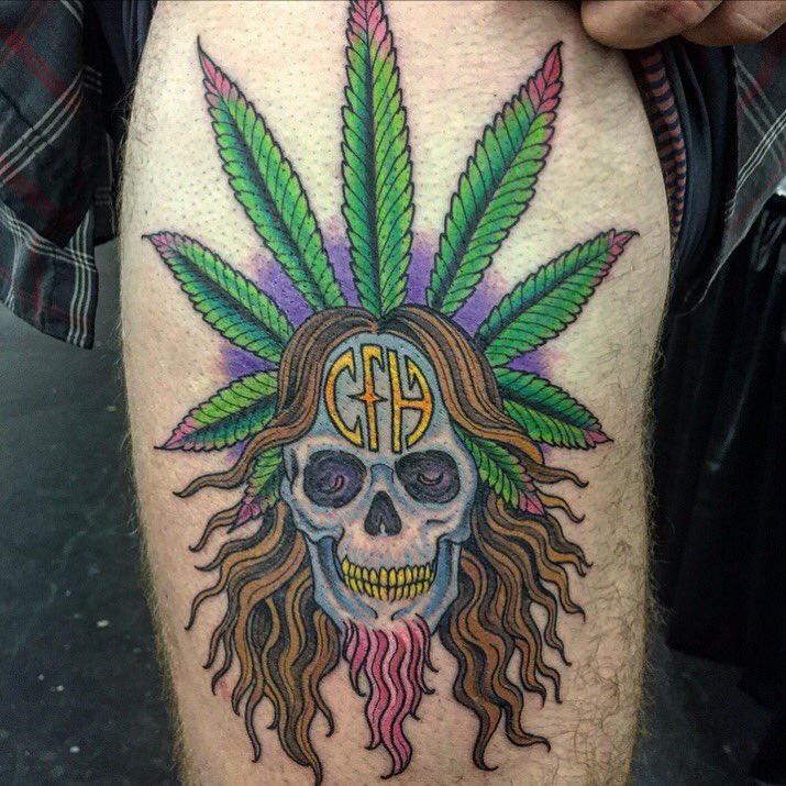 weed tattoos for men 0053