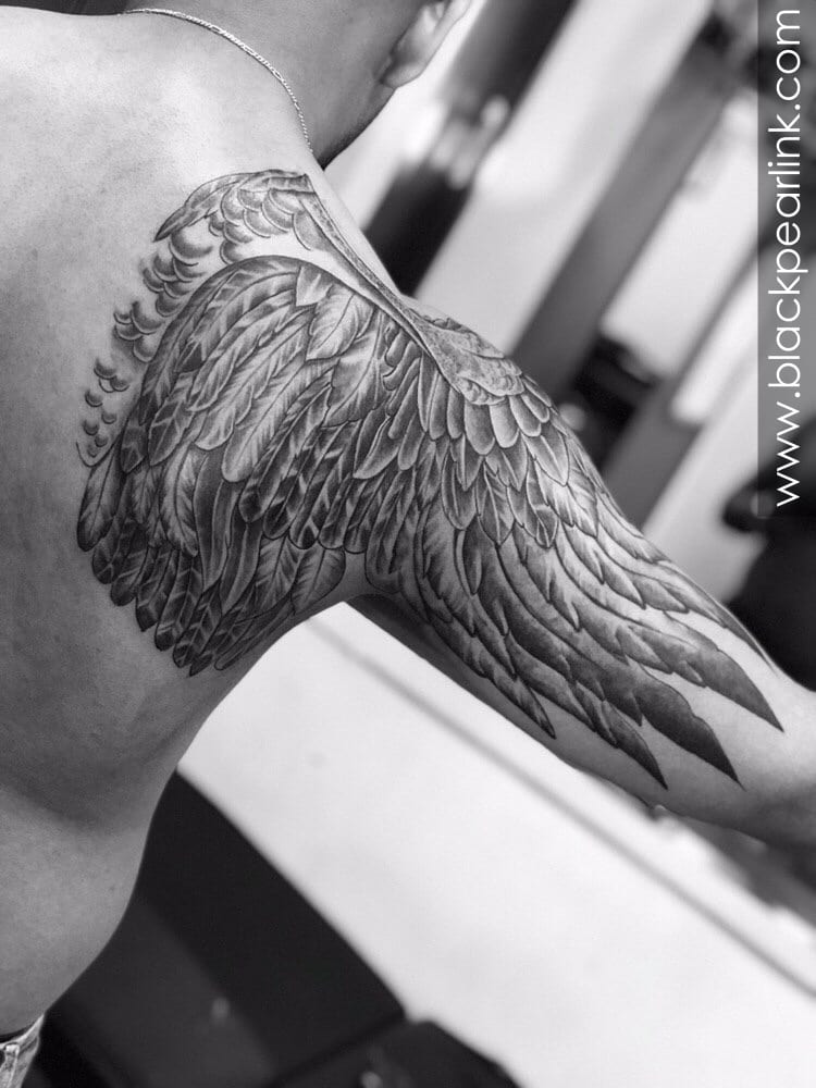 wing tattoos for men 0016