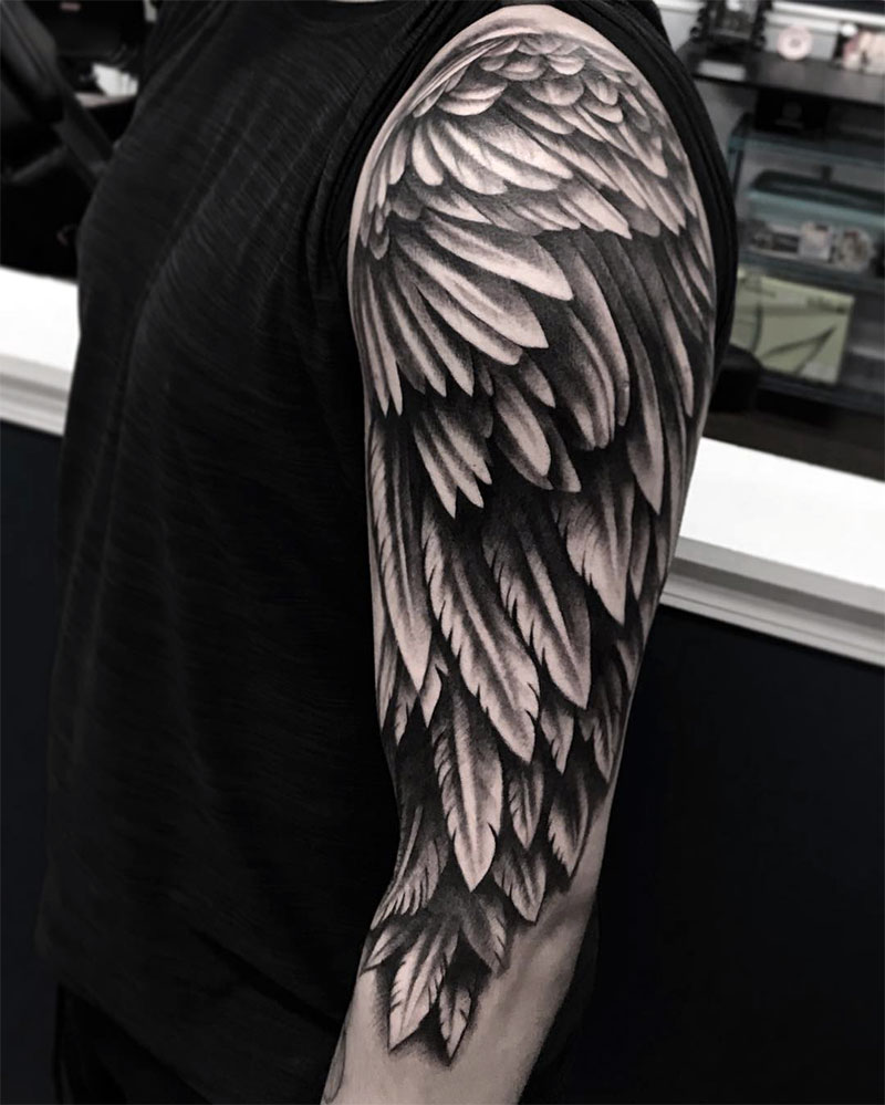 wing tattoos for men 0017