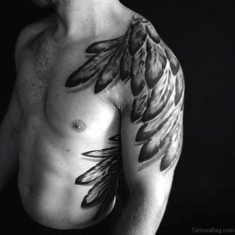 wing tattoos for men 0055