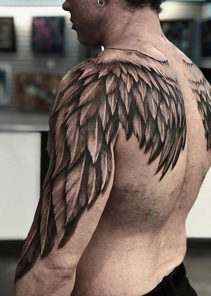 wing tattoos for men 0073