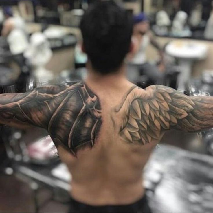 wing tattoos for men 0081