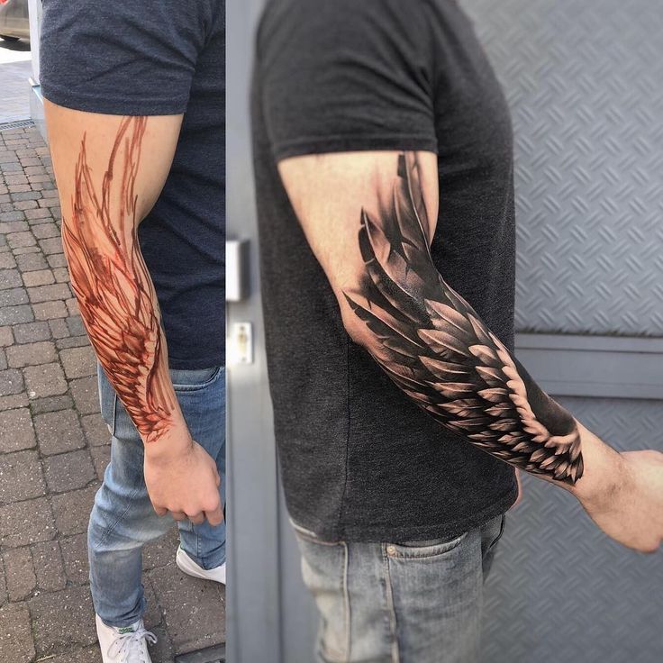 wing tattoos for men 0082