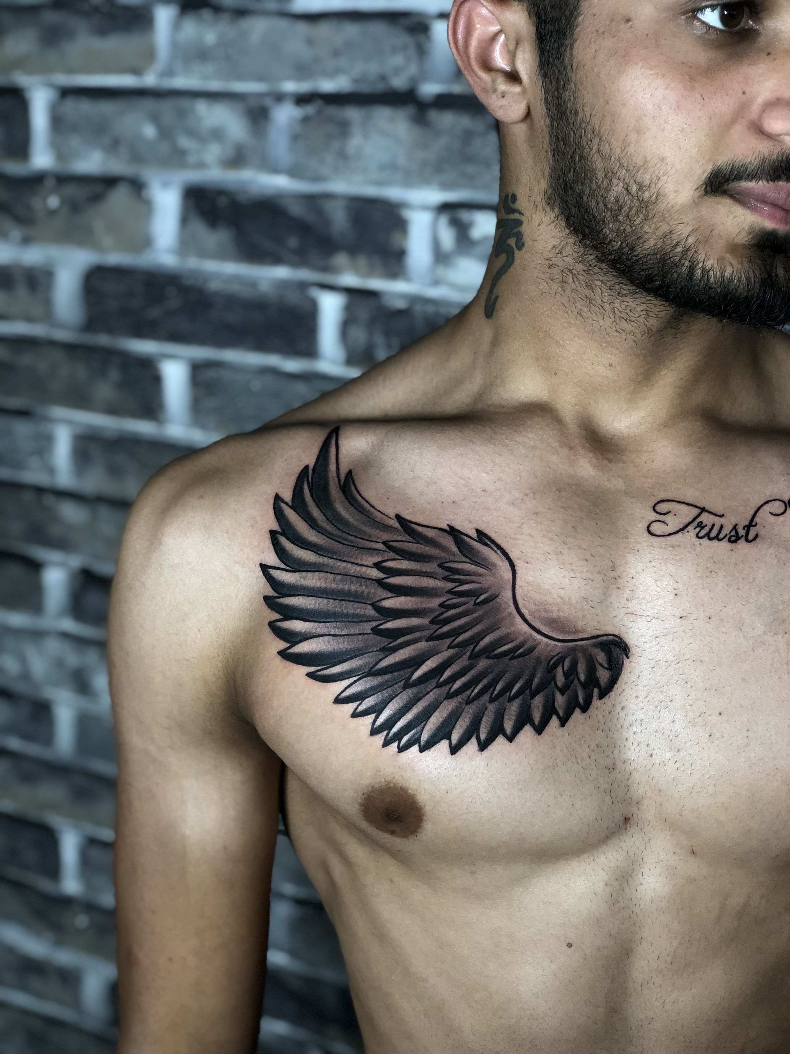 wing tattoos for men 0084