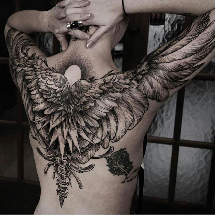 wing tattoos for men 0090