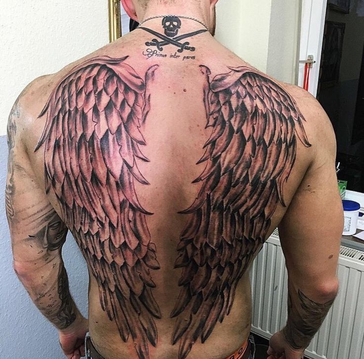 wing tattoos for men 0098