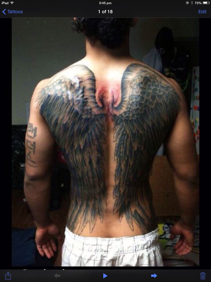 wing tattoos for men 0099