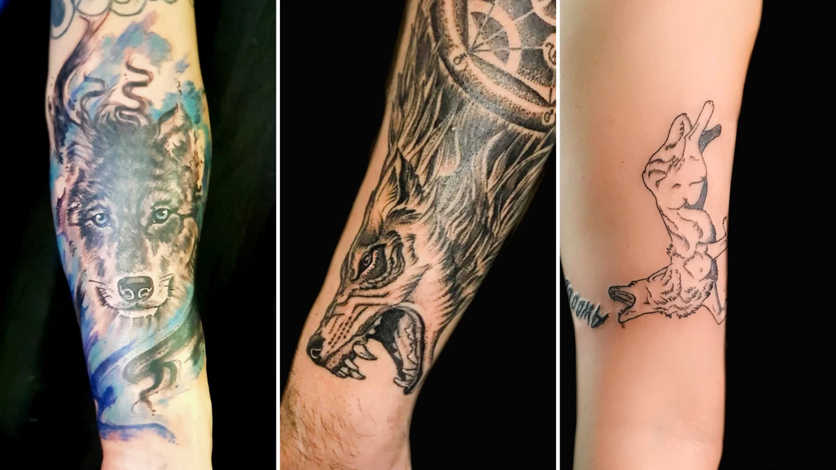 wolf forearm tattoos for men 0023