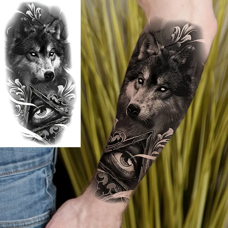 wolf forearm tattoos for men 0027