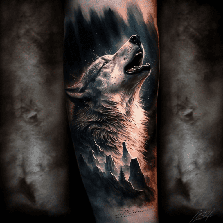 wolf forearm tattoos for men 0034