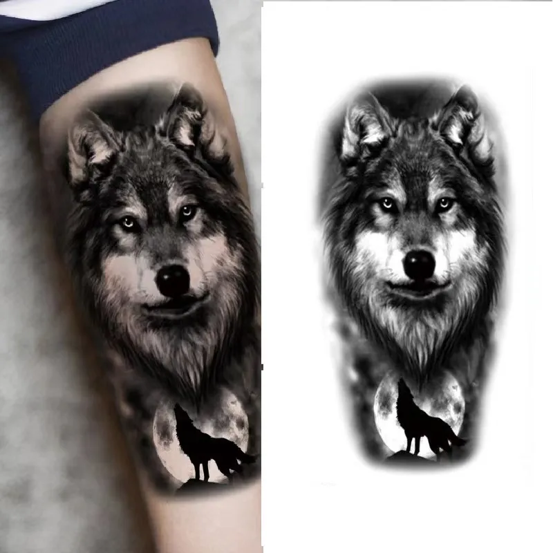 wolf forearm tattoos for men 0042