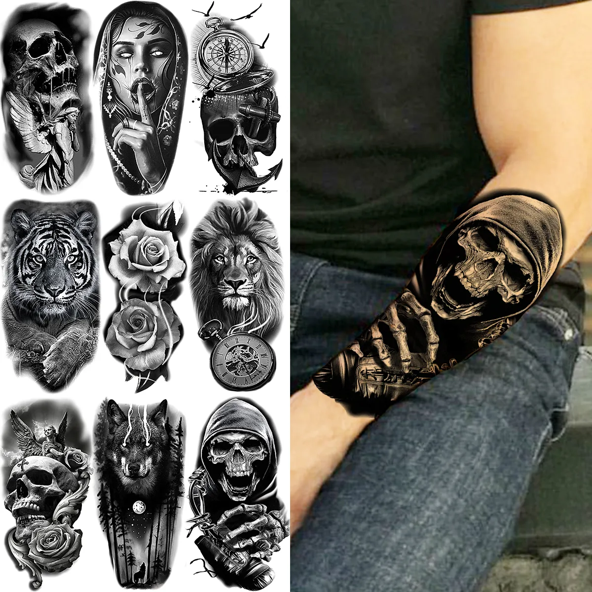 wolf forearm tattoos for men 0043