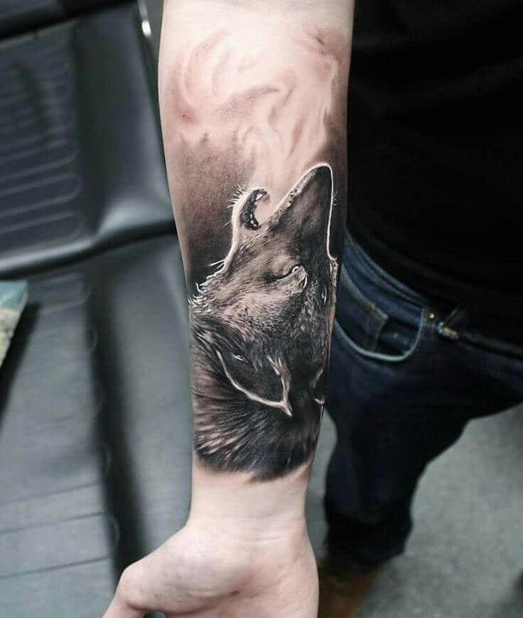 wolf forearm tattoos for men 0047