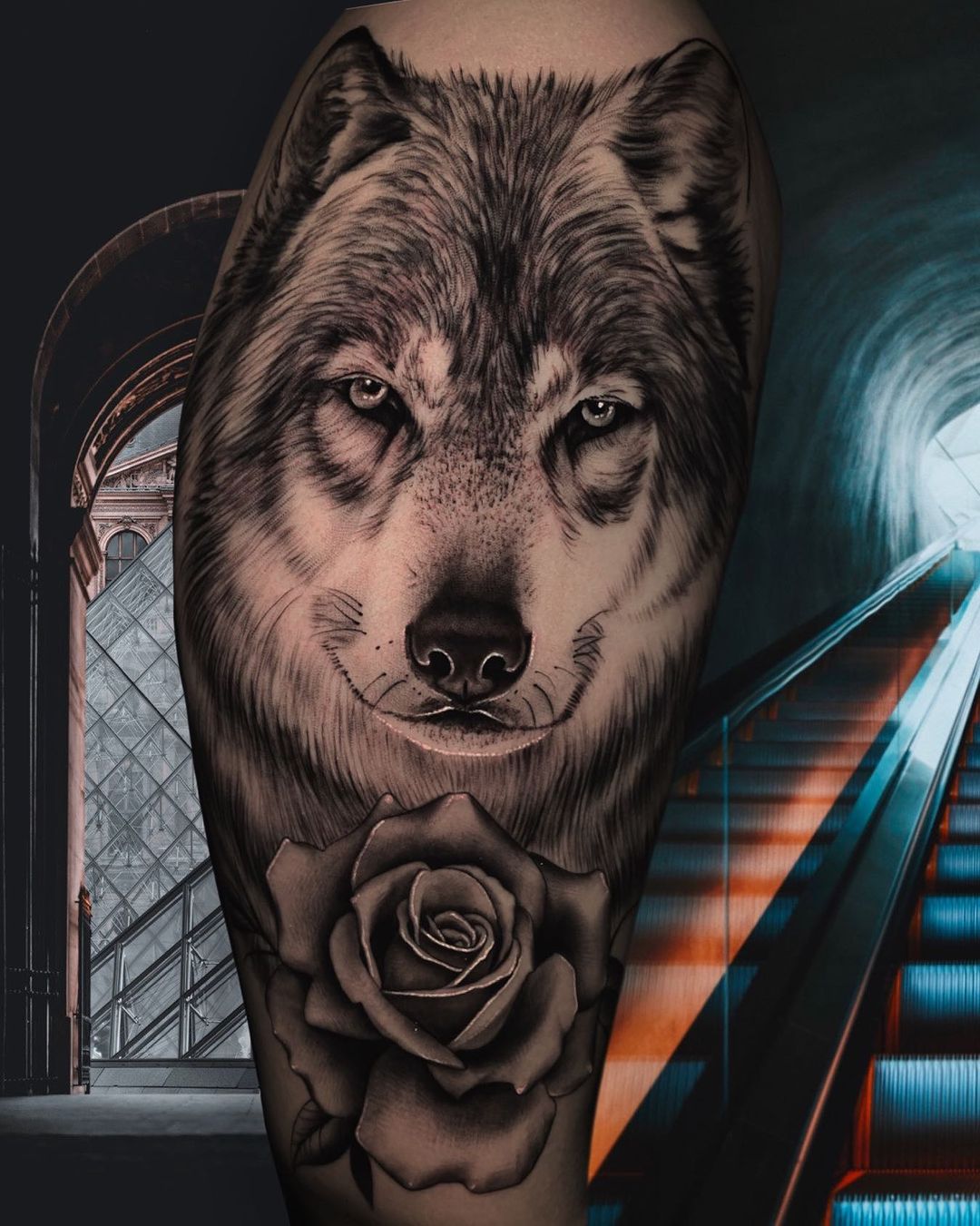 wolf forearm tattoos for men 0051