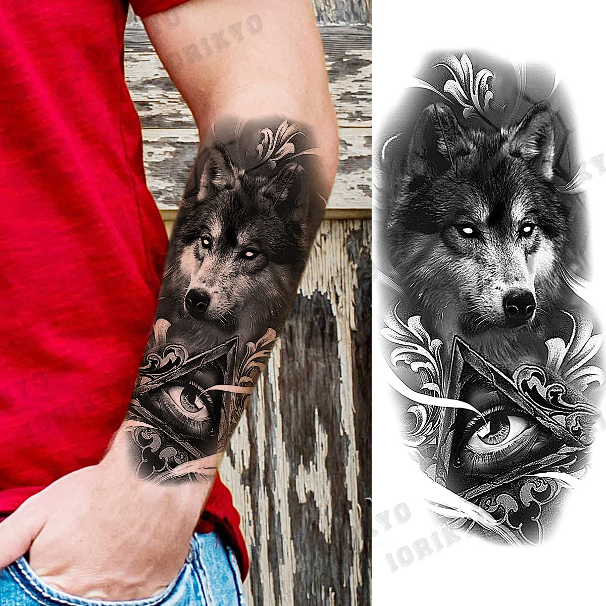 wolf forearm tattoos for men 0053