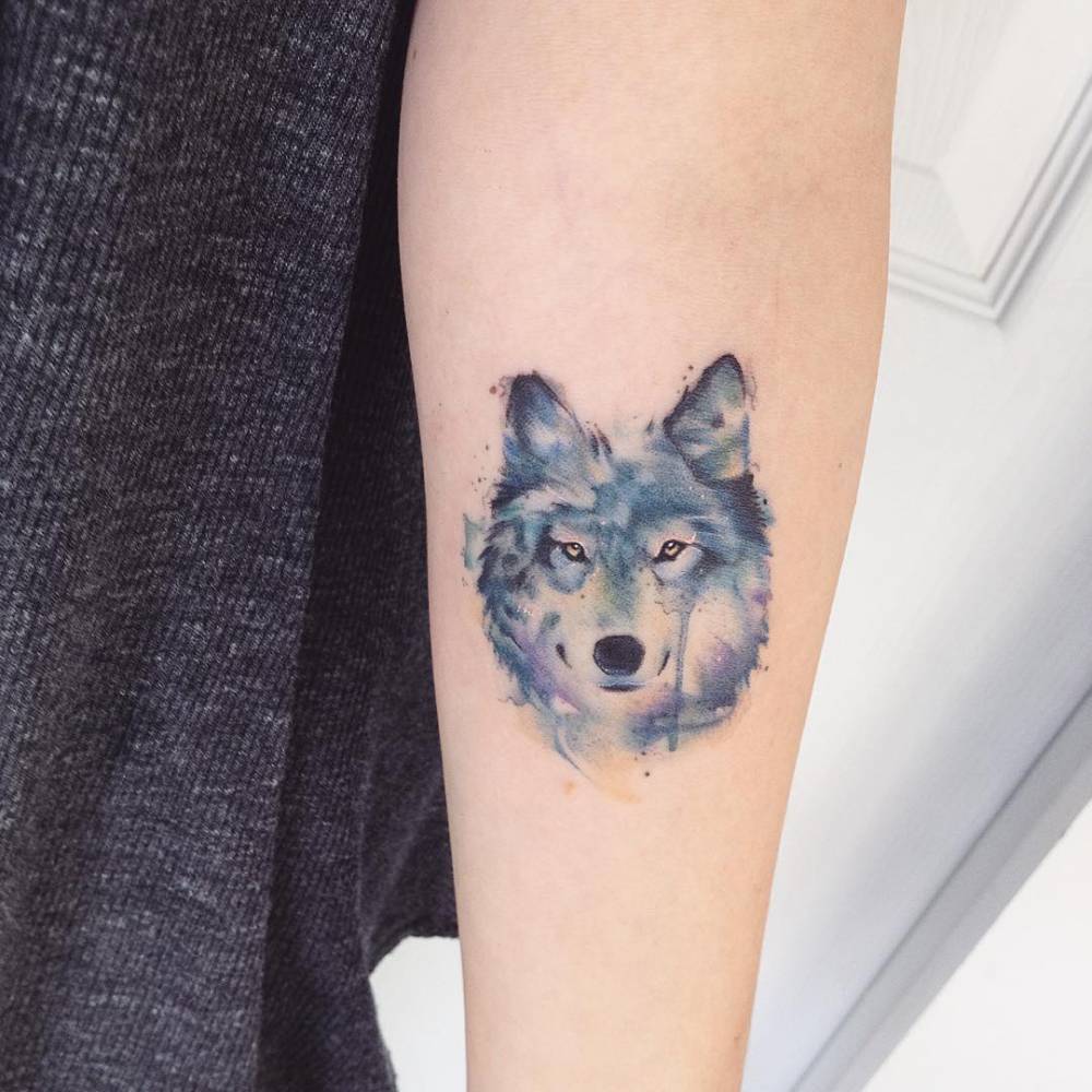 wolf forearm tattoos for men 0056