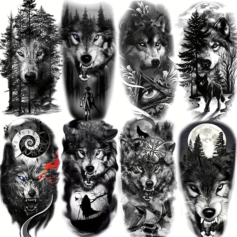 wolf forearm tattoos for men 0059