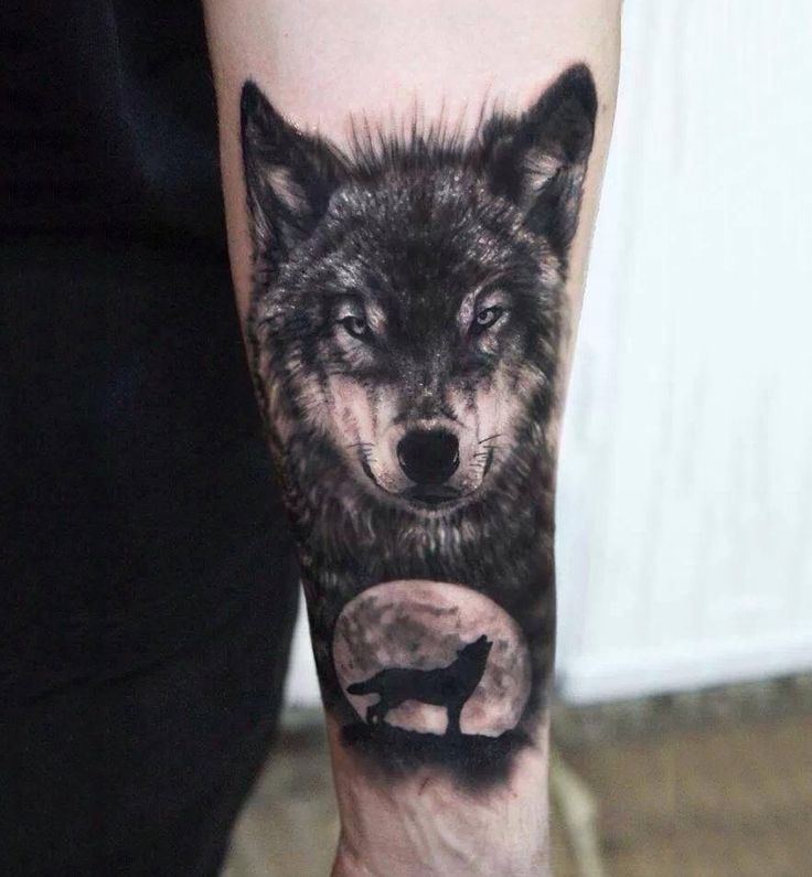 wolf forearm tattoos for men 0065