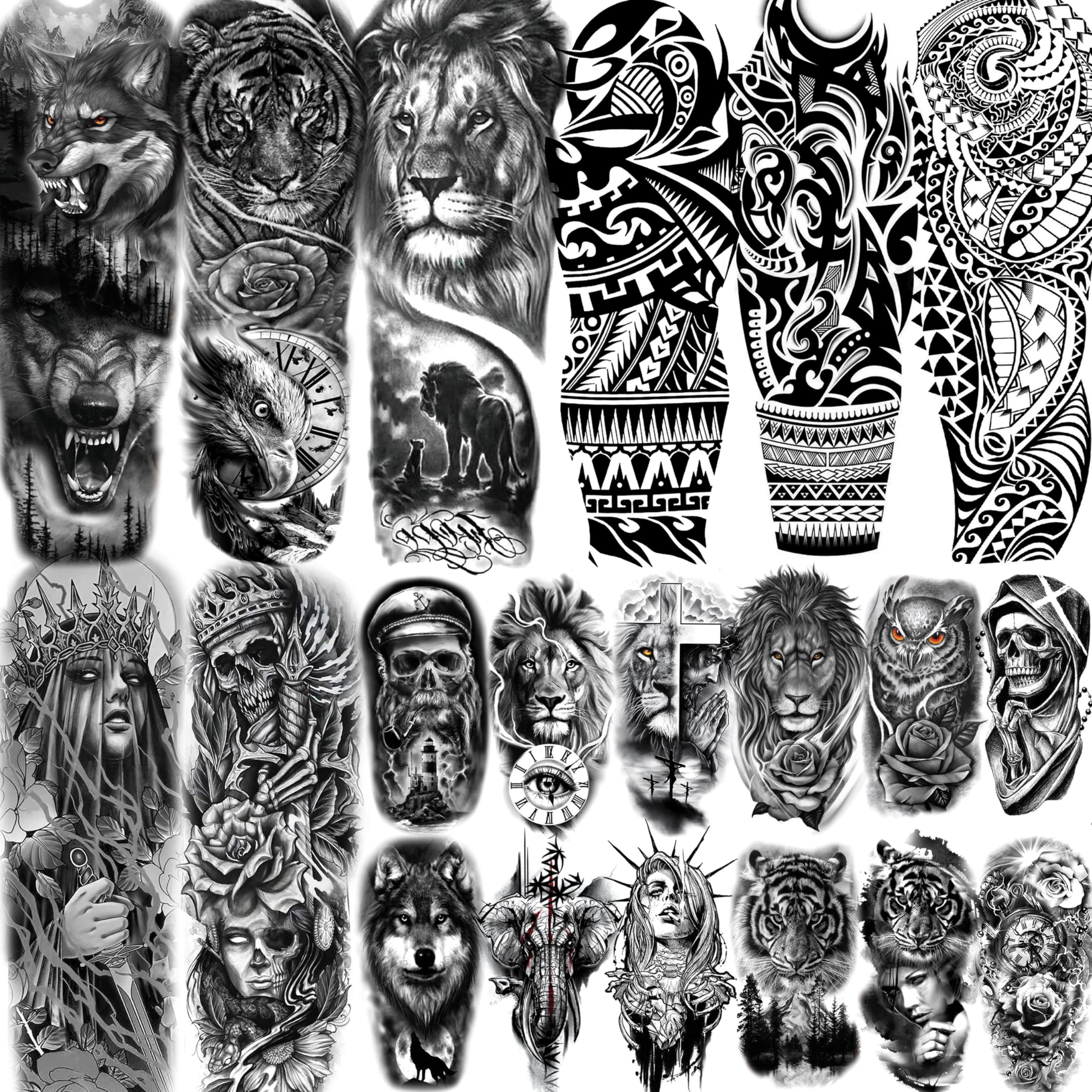 wolf forearm tattoos for men 0075