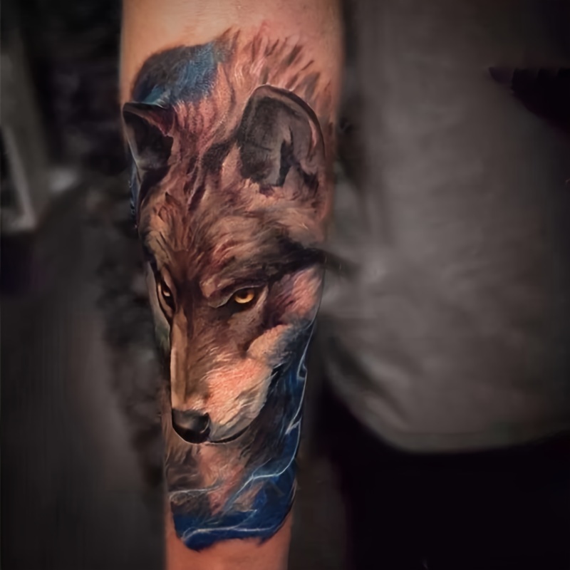 wolf forearm tattoos for men 0081