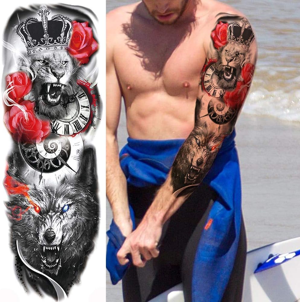 wolf forearm tattoos for men 0089