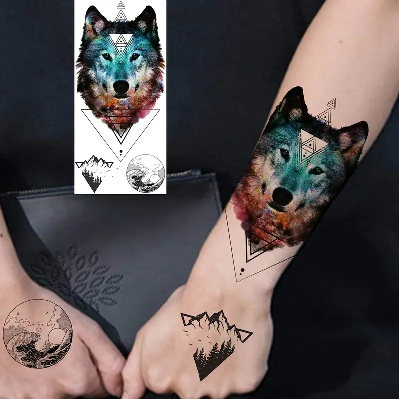 wolf forearm tattoos for men 0093