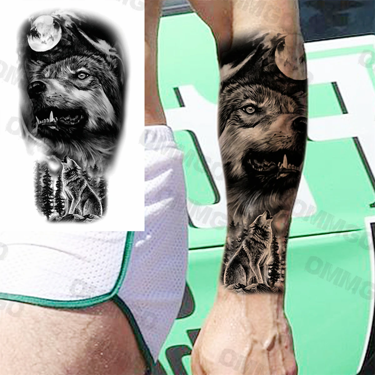 wolf forearm tattoos for men 0099