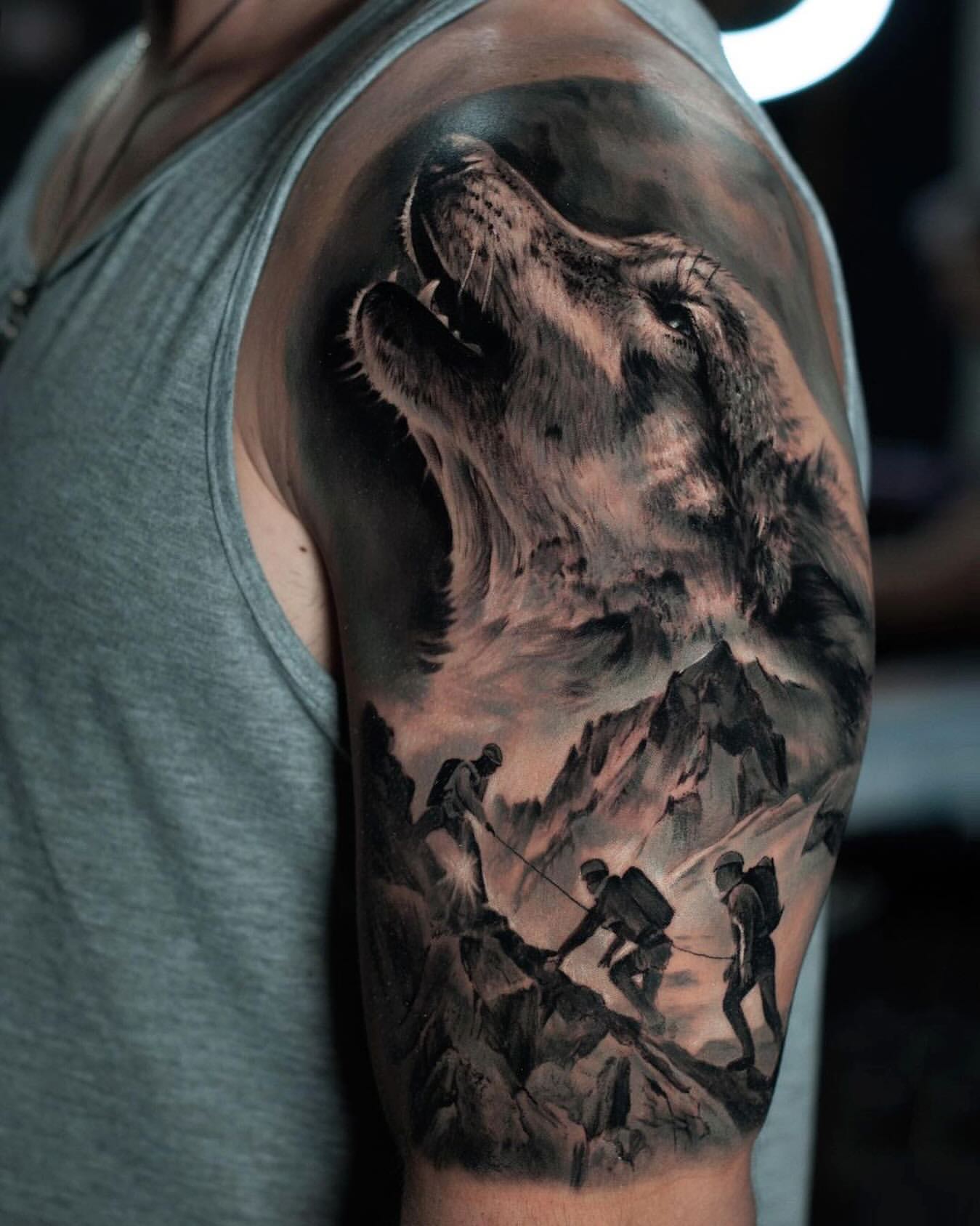 wolf hand tattoos for men 0039