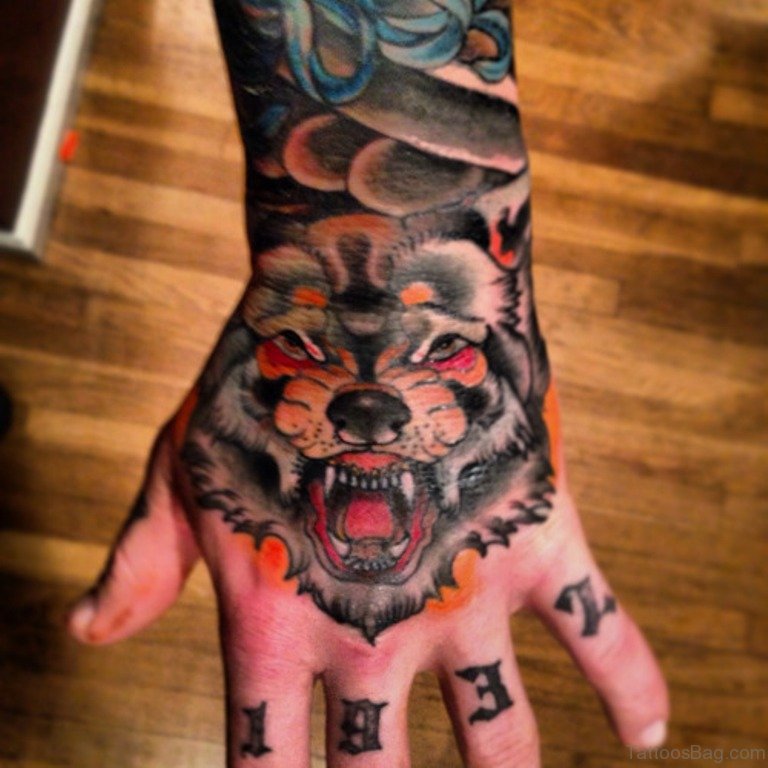 wolf hand tattoos for men 0040