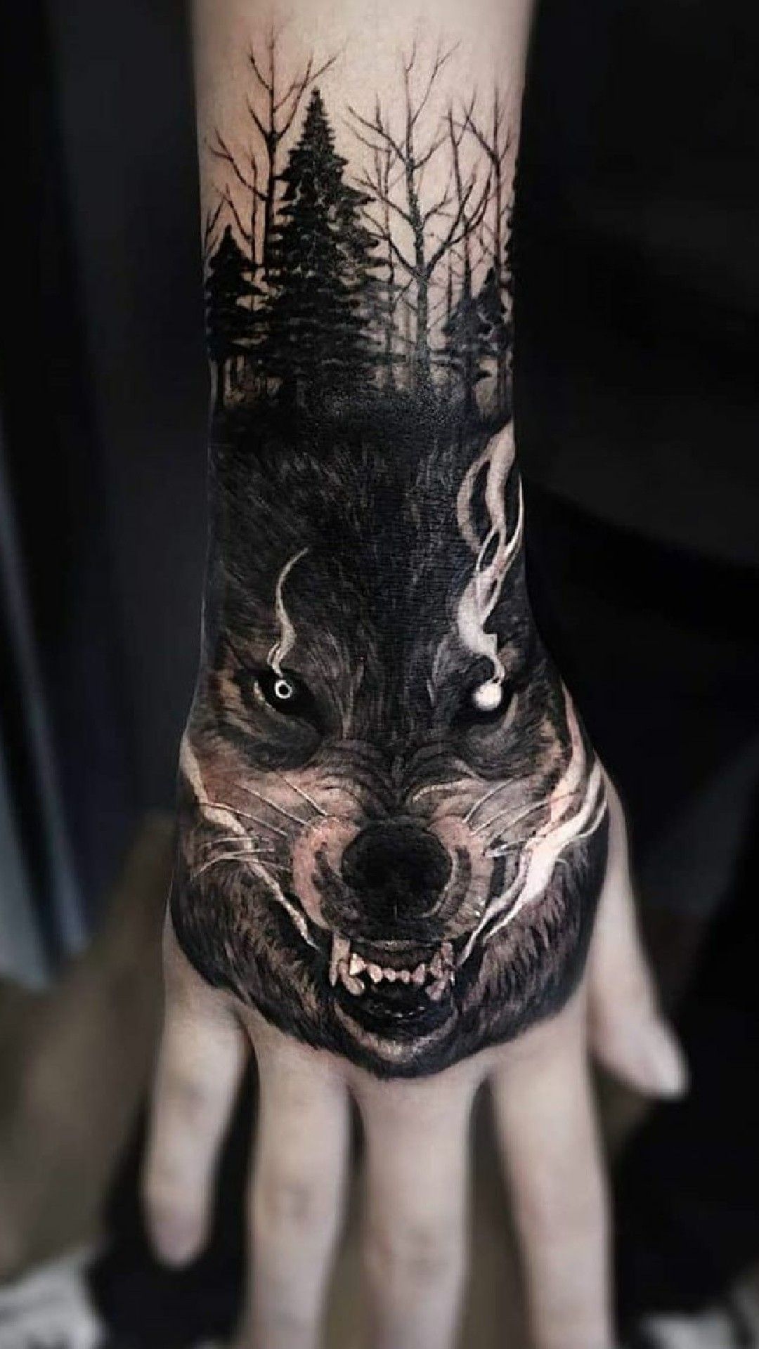 wolf hand tattoos for men 0042