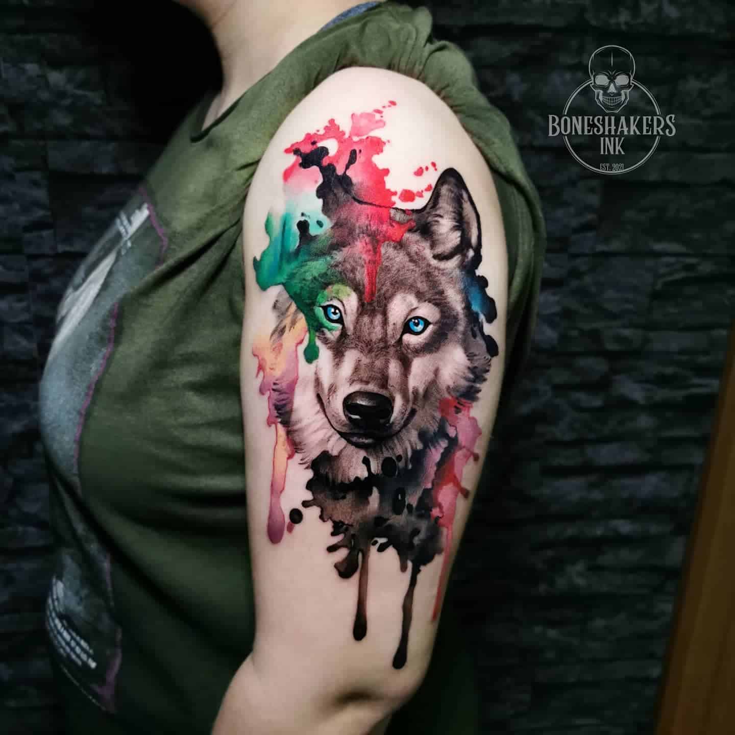 wolf hand tattoos for men 0049