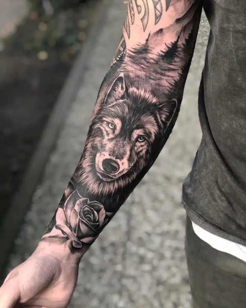 wolf hand tattoos for men 0050