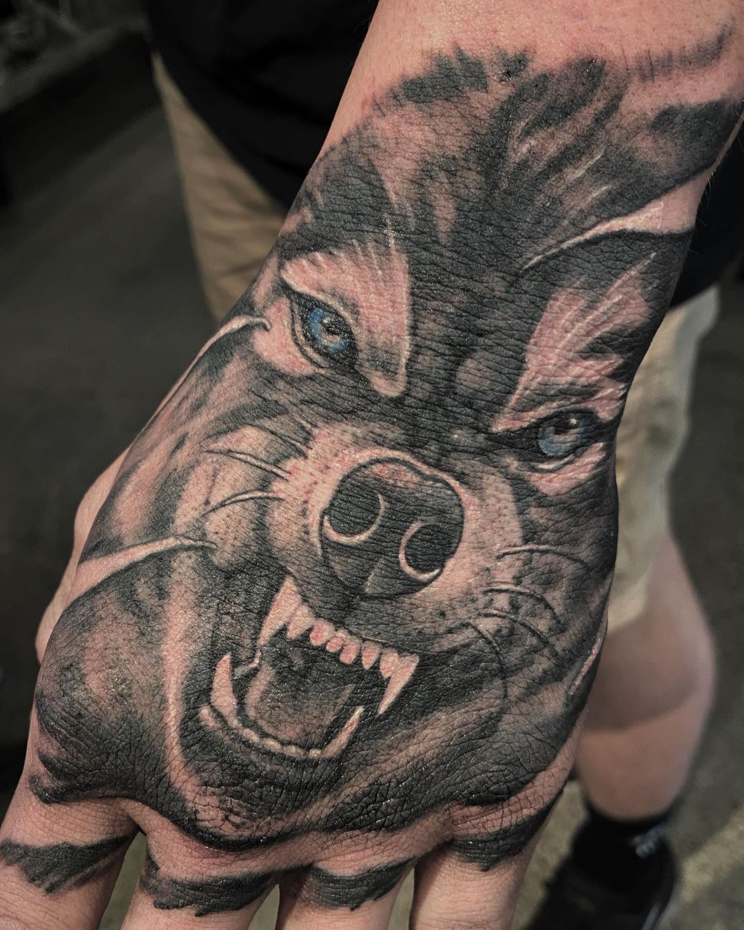 wolf hand tattoos for men 0067