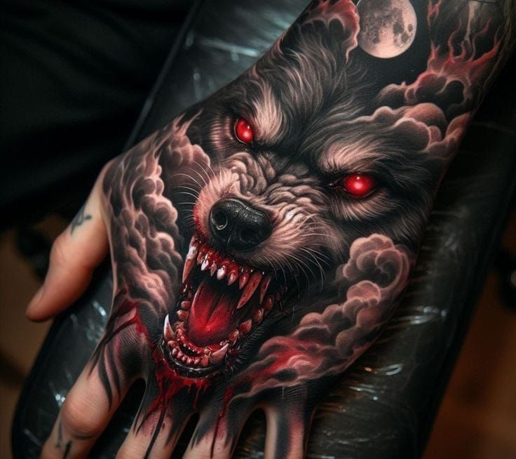 wolf hand tattoos for men 0074