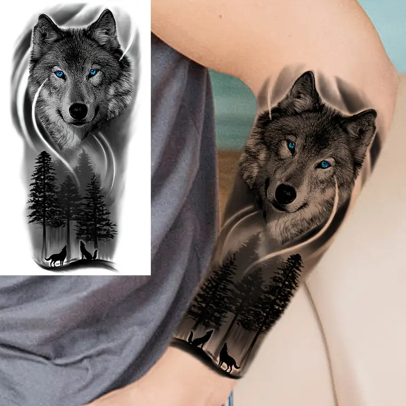 wolf tattoo sleeves for men 0018