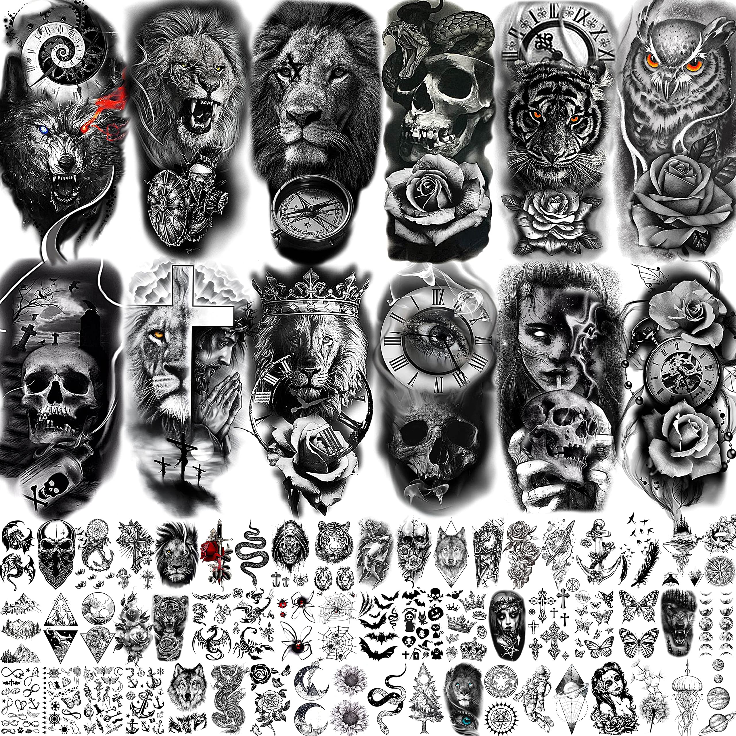 wolf tattoo sleeves for men 0028