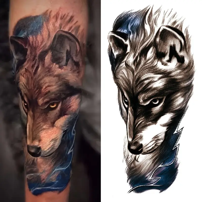 wolf tattoo sleeves for men 0029