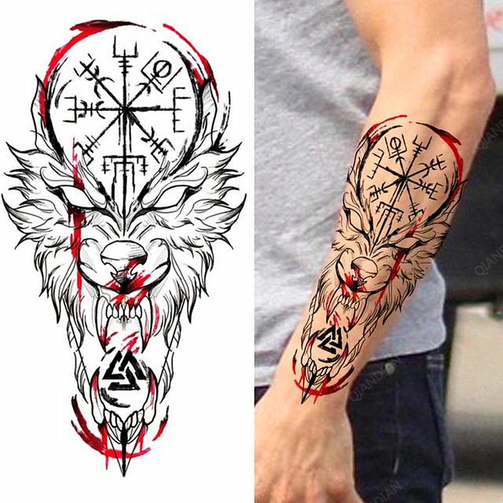 wolf tattoo sleeves for men 0030