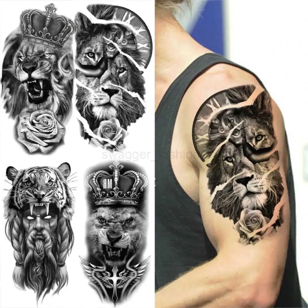 wolf tattoo sleeves for men 0037