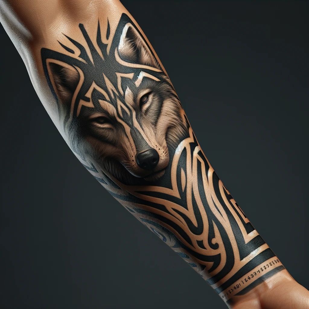 wolf tattoo sleeves for men 0042