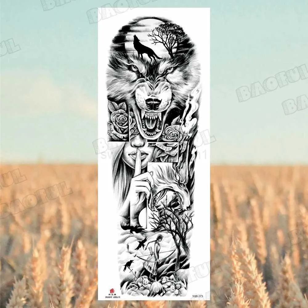 wolf tattoo sleeves for men 0051