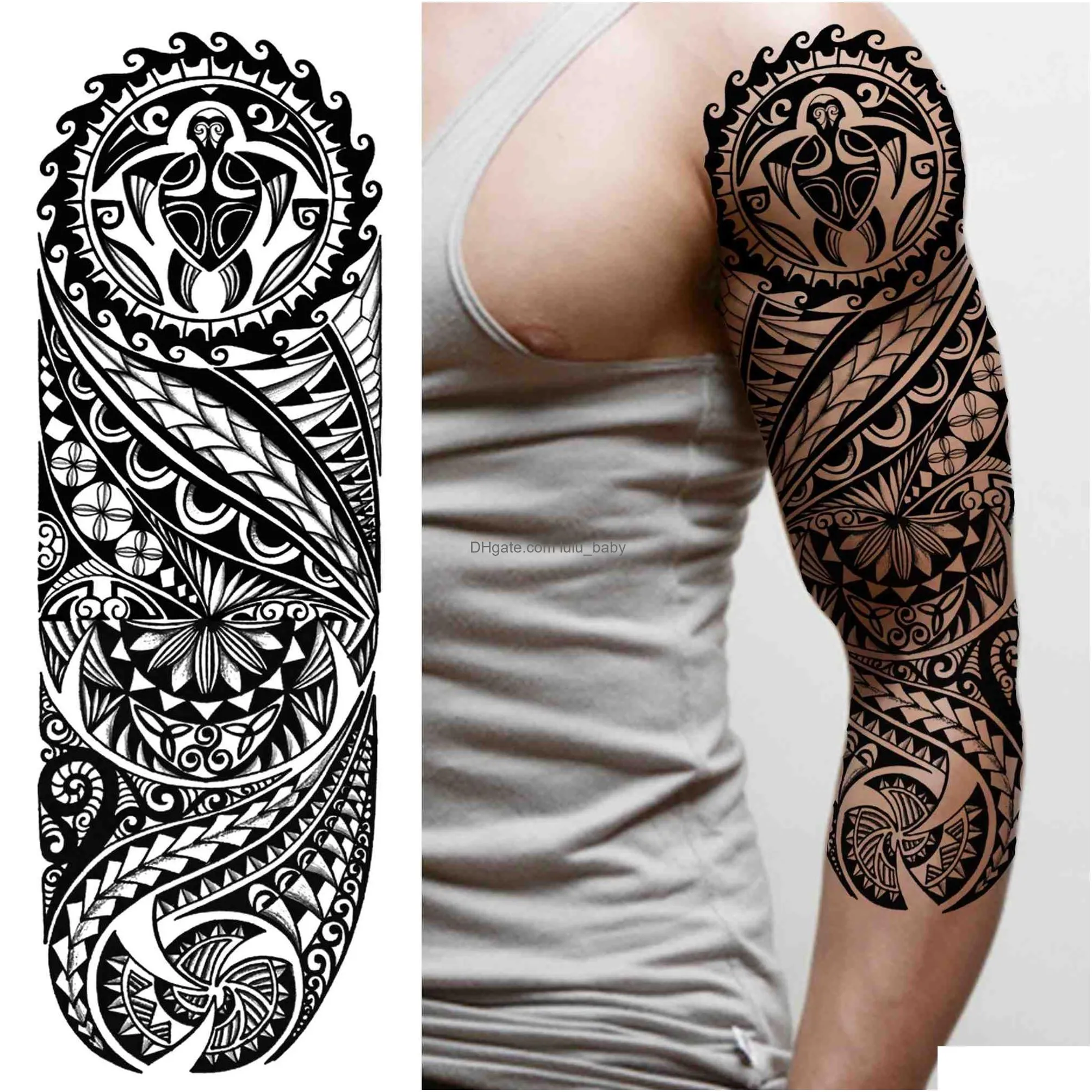 wolf tattoo sleeves for men 0063