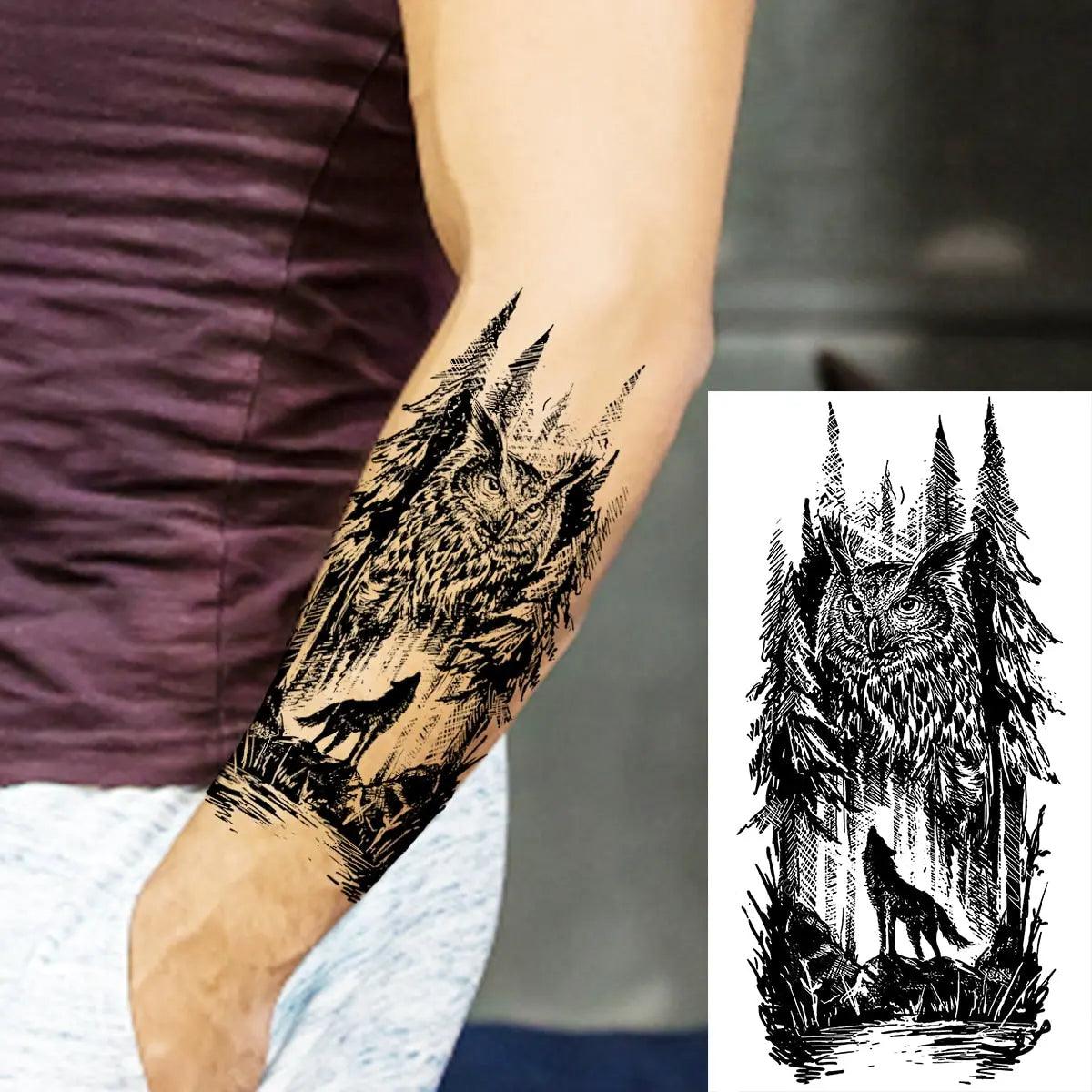 wolf tattoo sleeves for men 0069