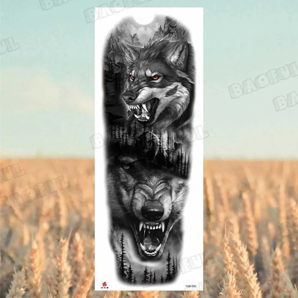 wolf tattoo sleeves for men 0077