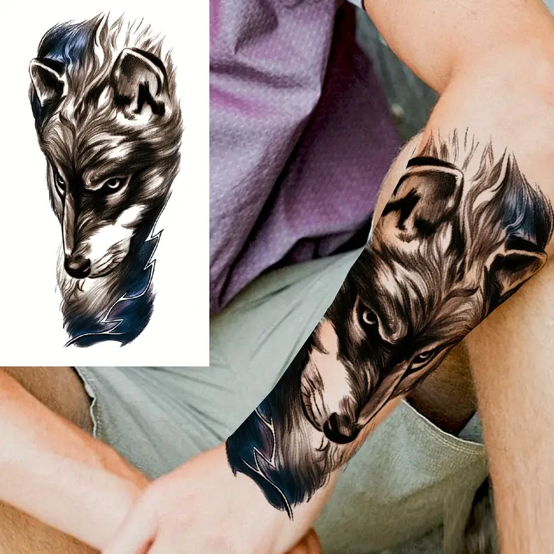 wolf tattoo sleeves for men 0080