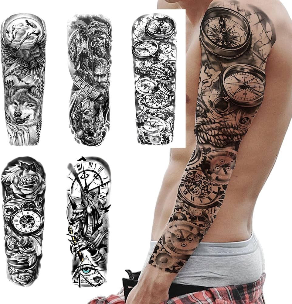 wolf tattoo sleeves for men 0084