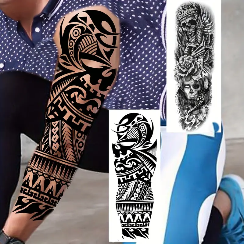 wolf tattoo sleeves for men 0097