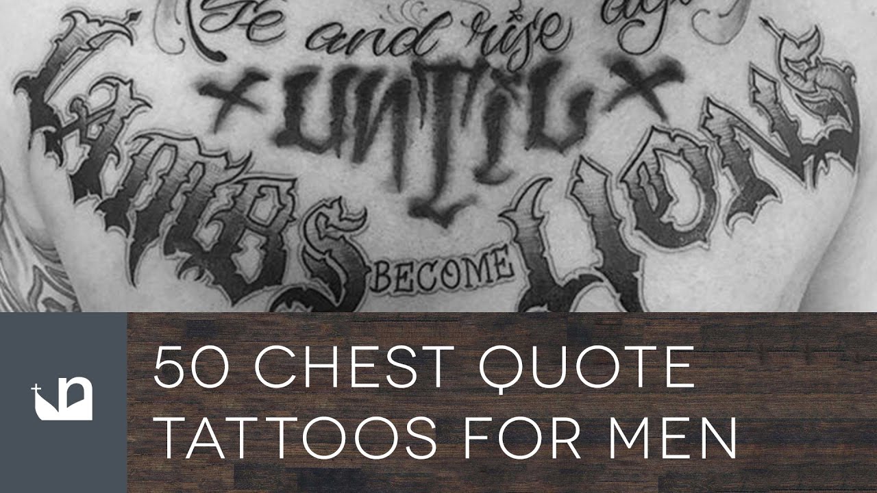 word chest tattoos for men