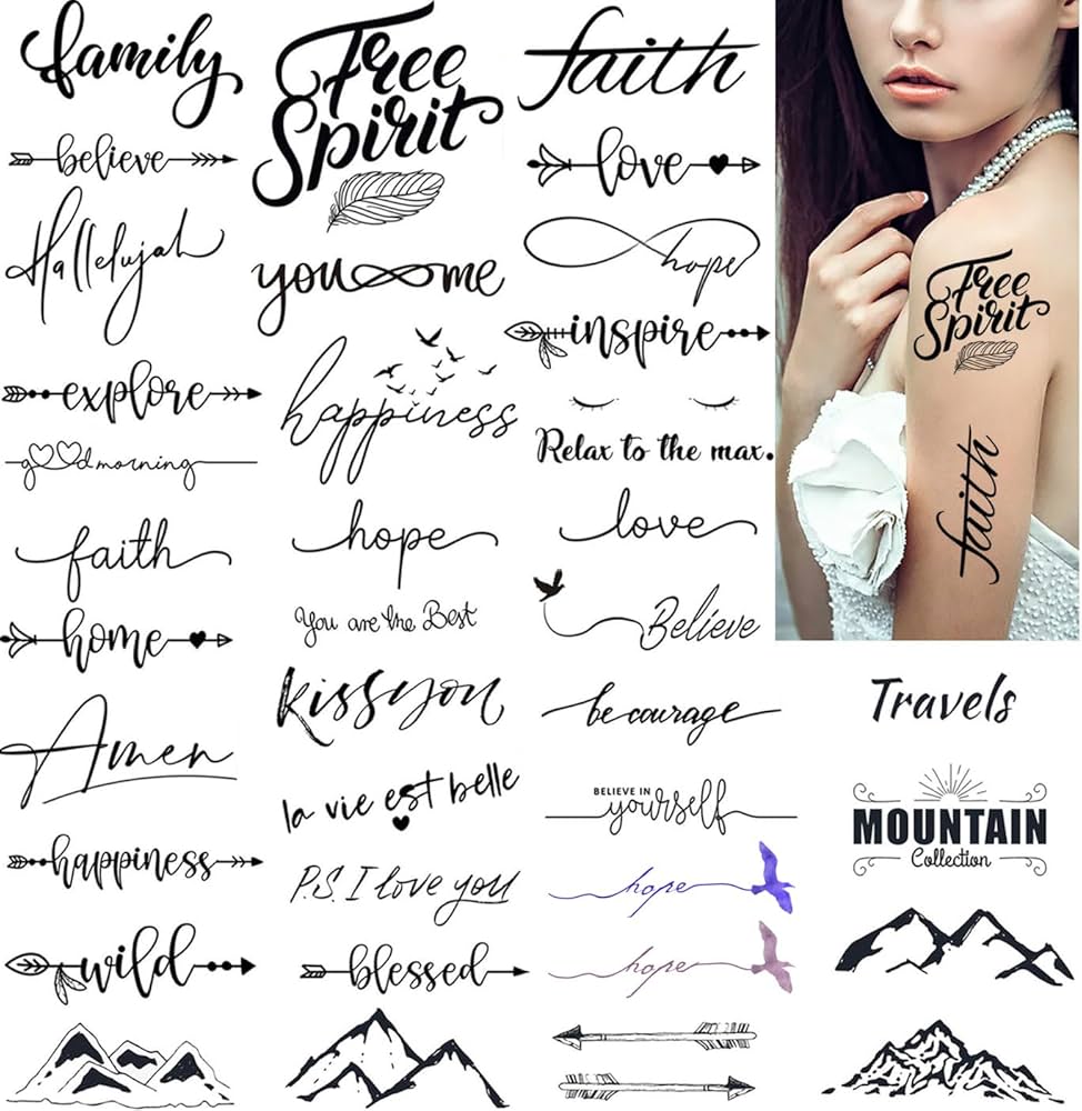 word tattoos for men ideas