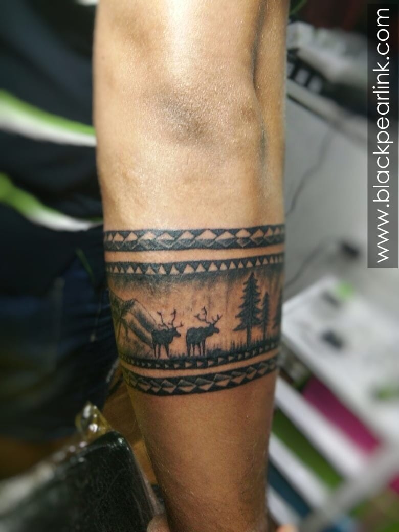 wrist band tattoos for men 0011